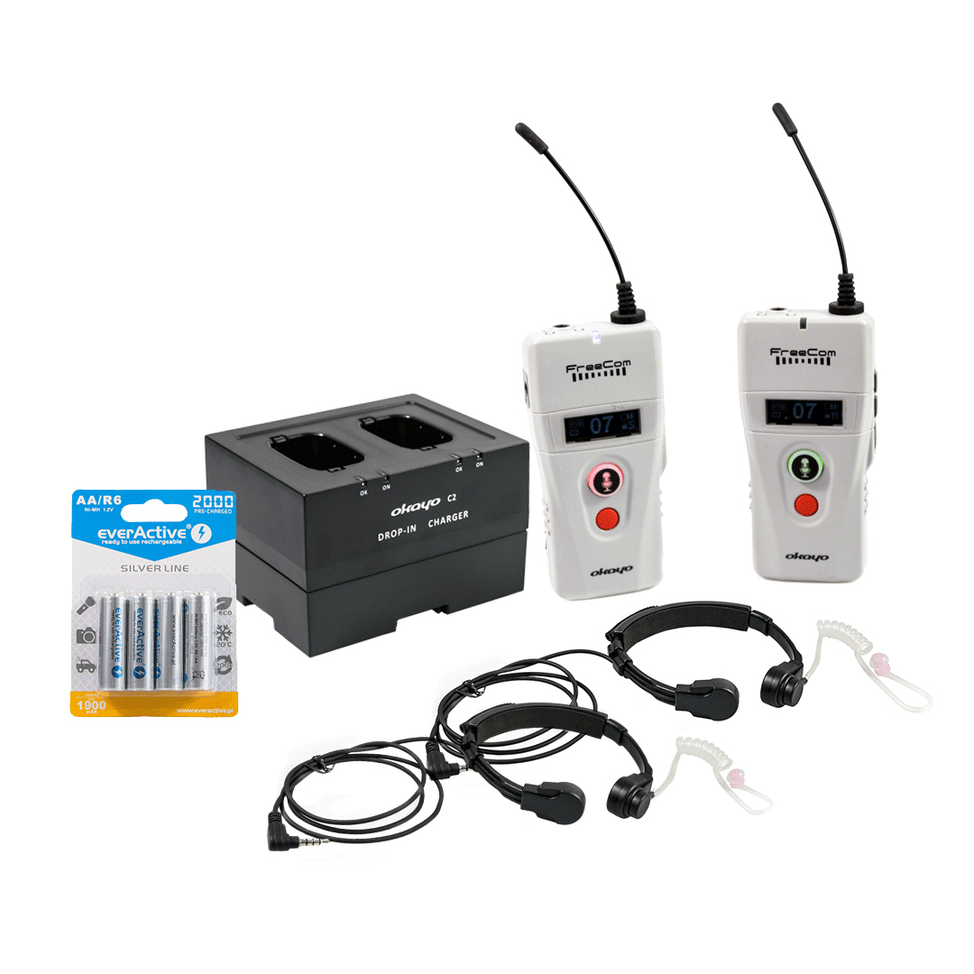 Two-Way Headset Kit for Communication / Wireless Intercom for Healthcare - HCL-2-FC Kit - Image 4