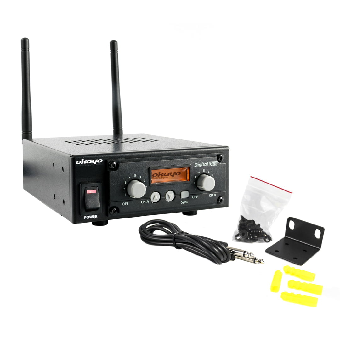 Kompletny bezprzewodowy system audio / mikrofonów dla instruktora fitnessu, aerobiku Okayo SRX-800 + DL-8T - obrazek 2